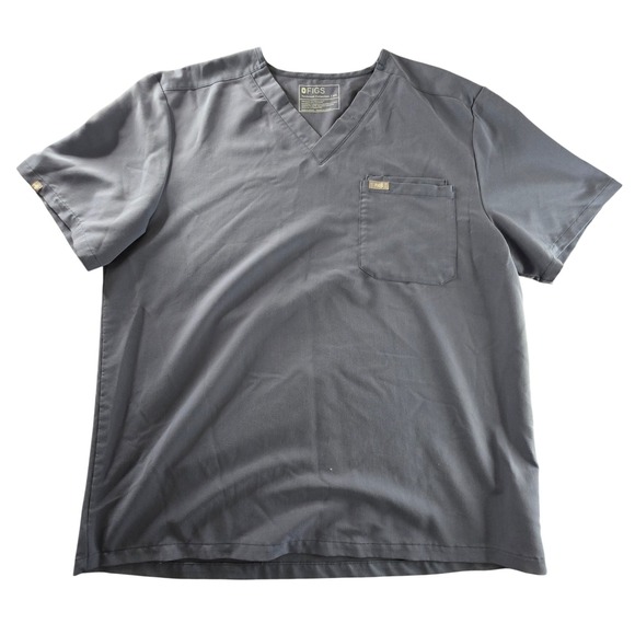 Figs Other - FIGS Leon Technical‎ Collection V-Neck Scrub Top XXL Graphite Grey FM1500 Mens